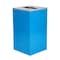 Alpine Industries Square Recycling Bin, 29 Gallons, Blue Can, Mixed Opening Lid ALP4450-KIT-BLU-M - alternate 6